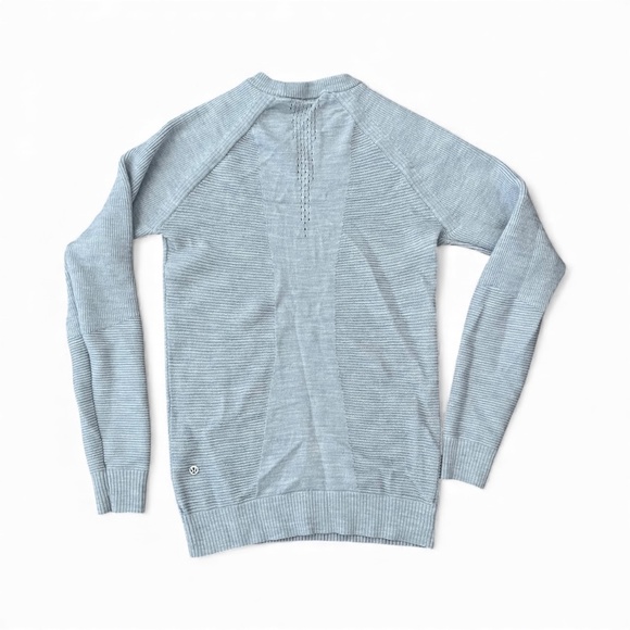 Lululemon Simply Wool Heather Grey/Blue Sweater Size 2 - Picture 3 of 10